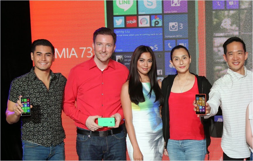 Lumia 535 launch: Fabio Ide, Karel Holub, Ariella Arida, Teresa Loyzafa and Gary Chan