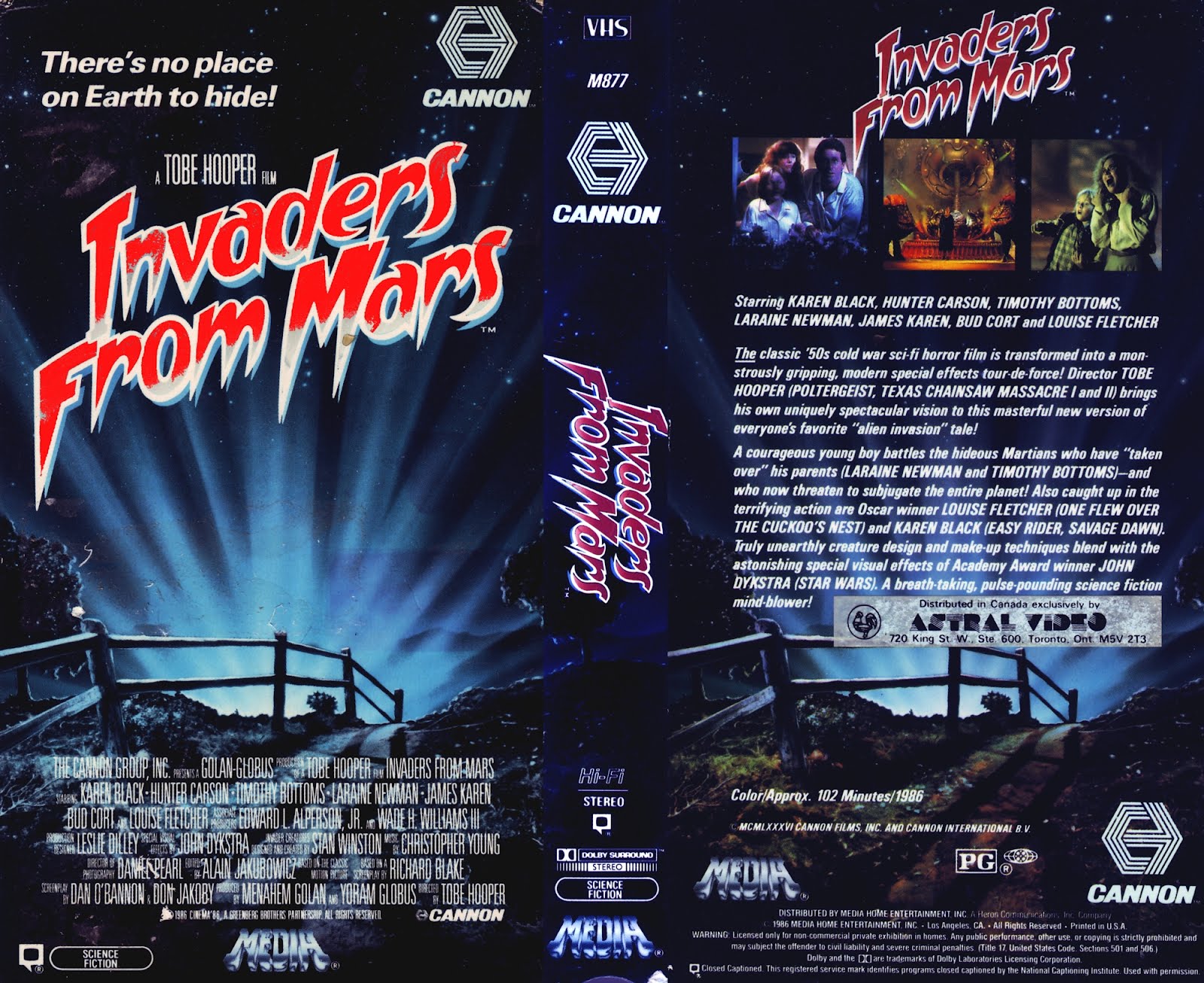 VHS Cover Scans: Invaders From Mars (1986)