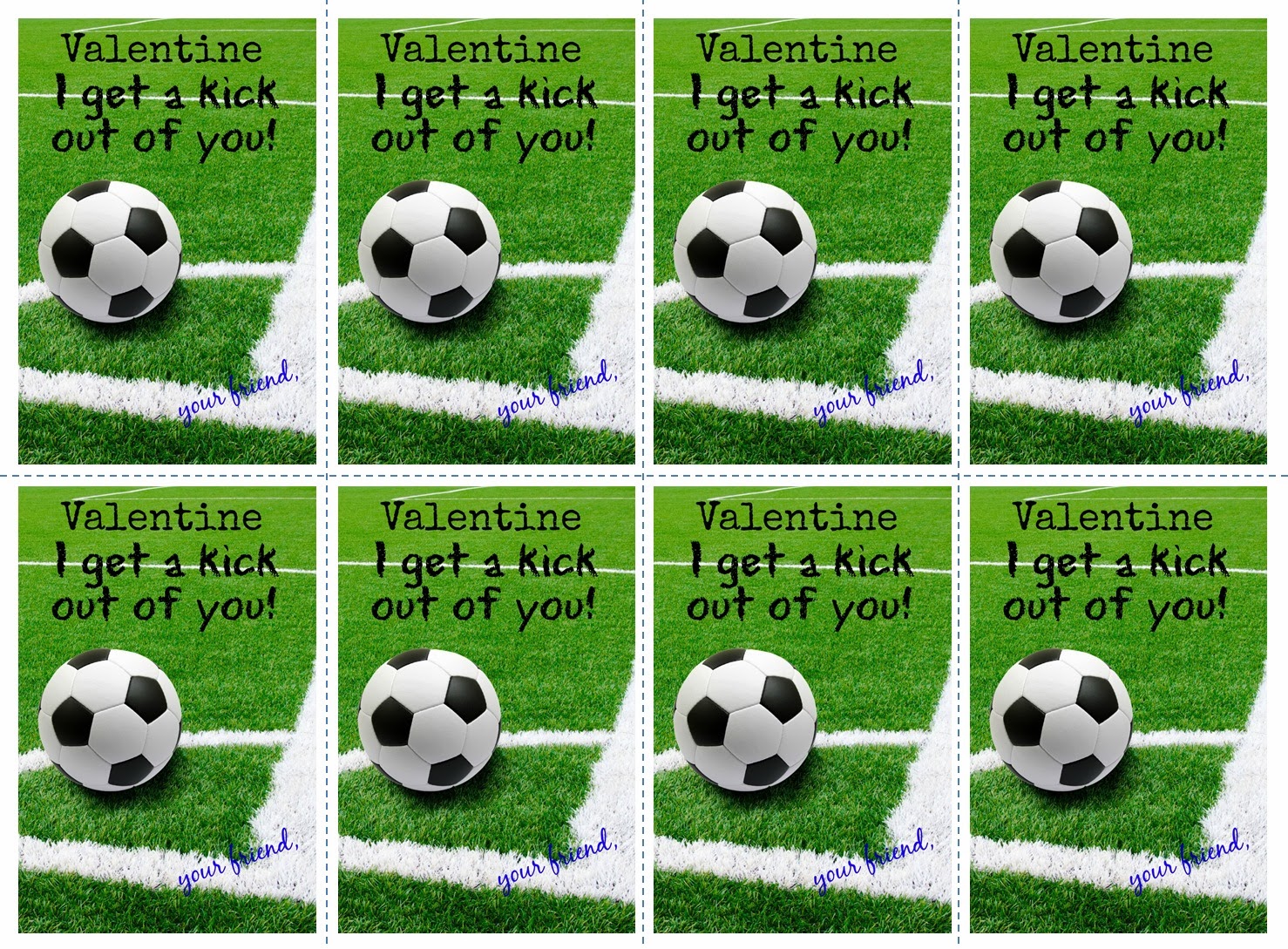 Soccer Valentine Cards ChippaSunshine