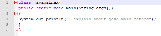 Java class and main method explanation - Code for Java c