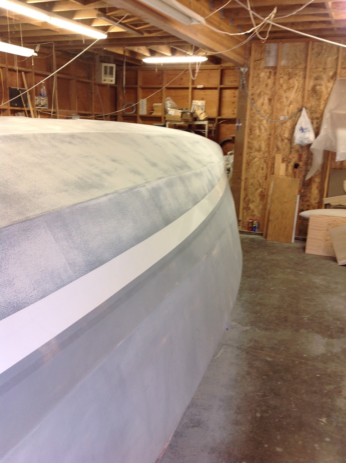 Dean's Shilshole 27 Boot top stripe and bottom paint...