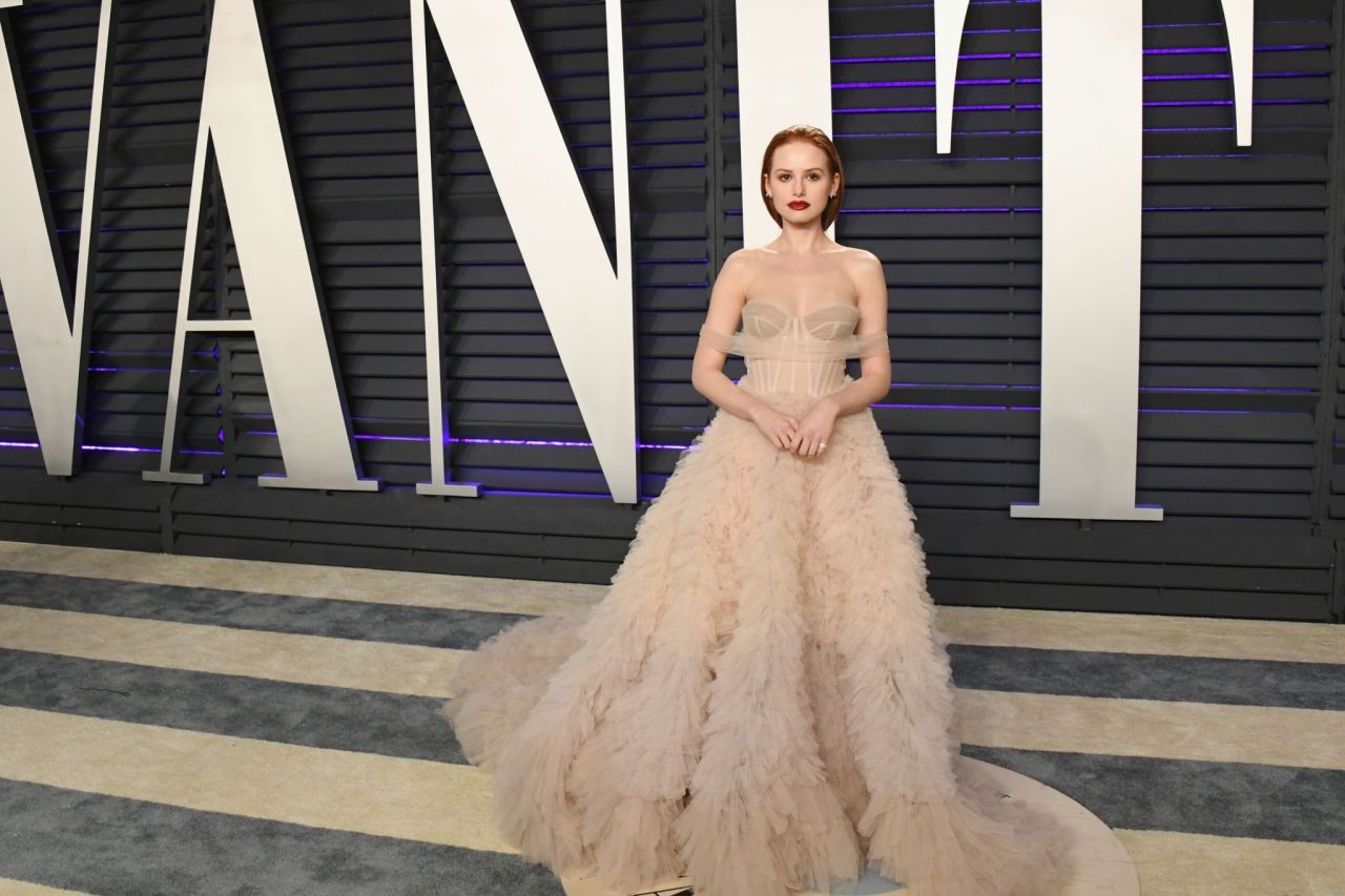 Madelaine Petsch flaunts nude gown at the 2019 Vanity Fair Oscar Party