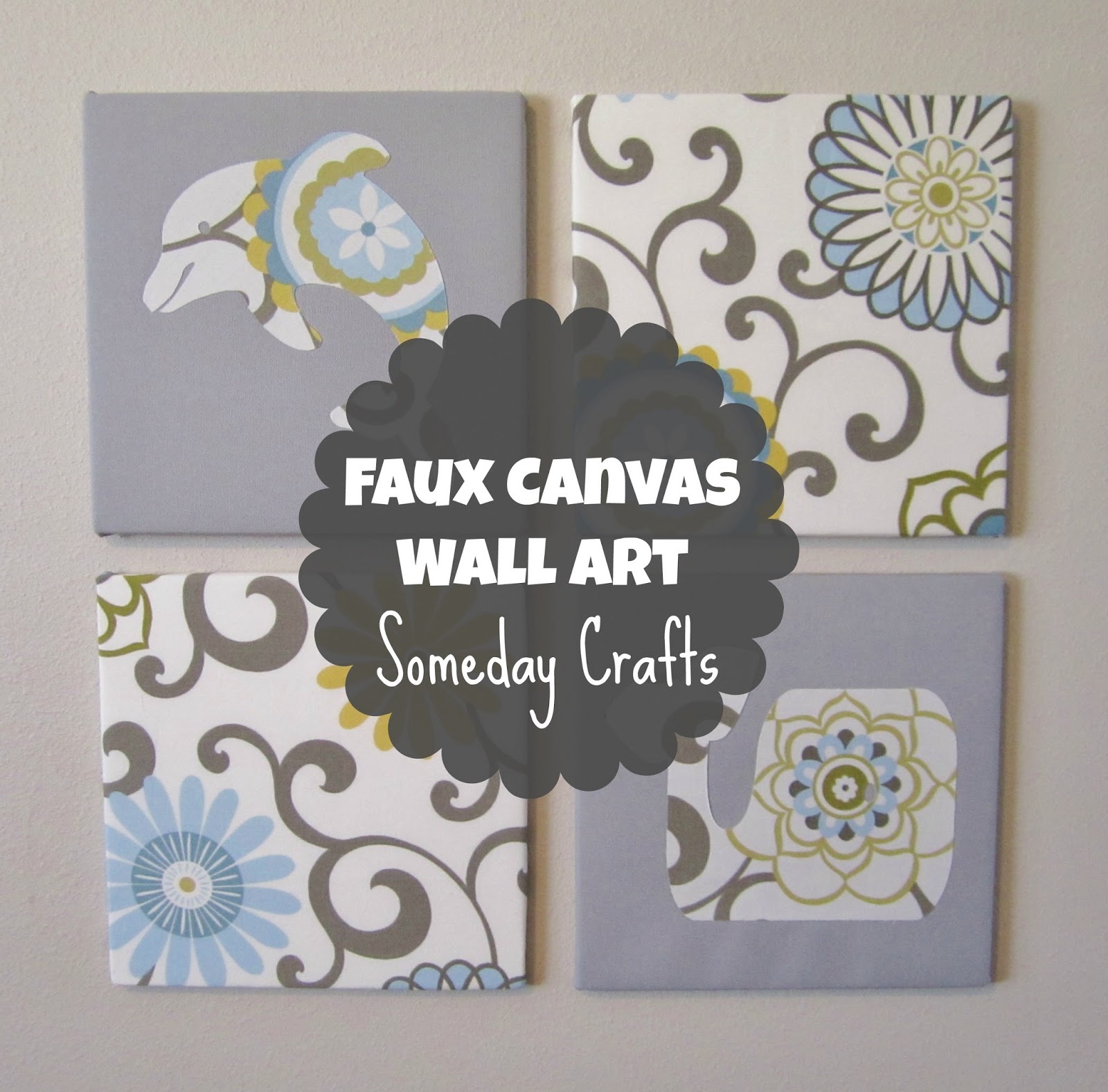 Someday Crafts: Faux Canvas Wall Art
