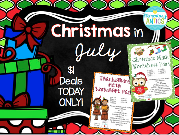 It's Christmas- in July! #ChristmasinJuly - Elementary Antics