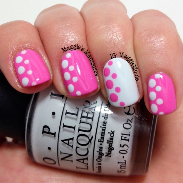 Maggie's Manicures: Pink and White Dotticure