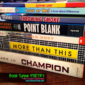 Game on! Have students use book titles to create poems - www.traceeorman.com