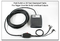 Foot Switch w/ 20 Feet Crushproof Cable, Pre-Trigger Override Switch and Dual Outputs