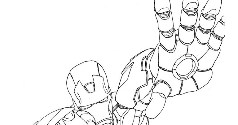 download gambar mewarnai iron man