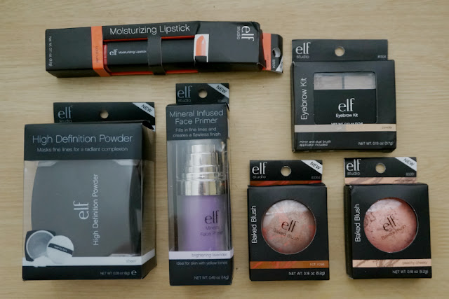 Haul: e.l.f. Studio Lipstick, Eyebrow Kit,  Baked Blush, Face Primer and HD Powder