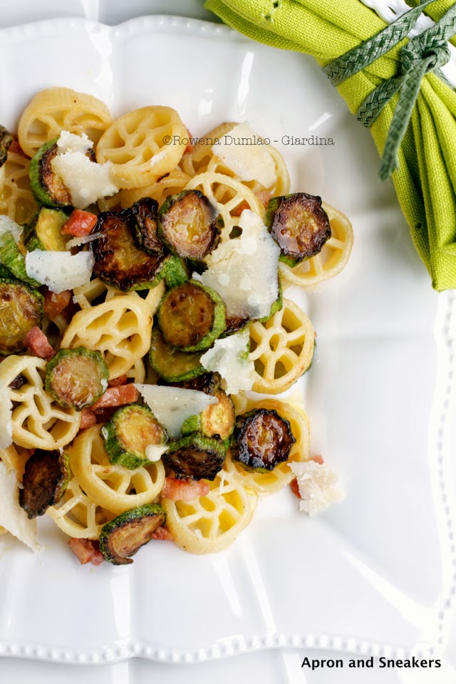 Pasta Ruote With Sautèed Zucchini & Pancetta