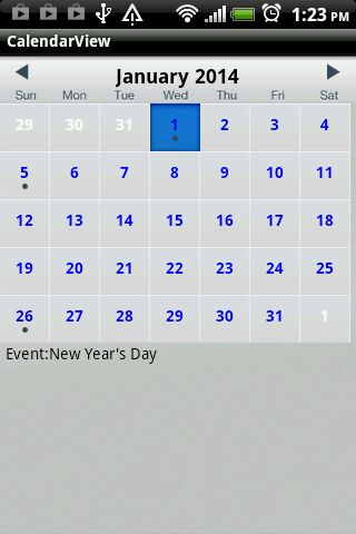 android calender