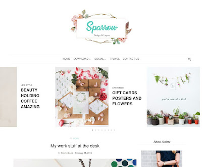 Sparrow Responsive Personal Blogger Theme Sparrow Responsive Blogger Theme