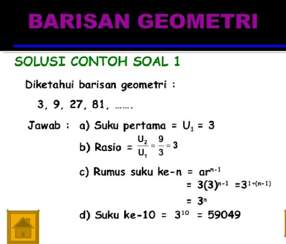 Contoh Soal Barisan Geometri