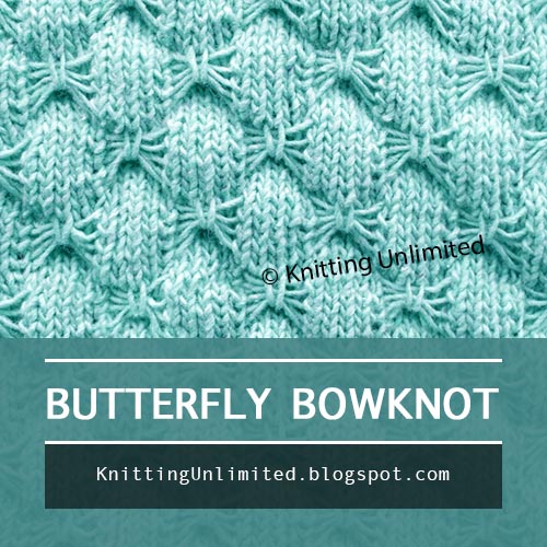 Butterfly Bowknot Free Knit Stitch