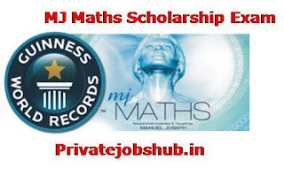MJ Maths Scholarship Exam MJ Maths Scholarship Exam