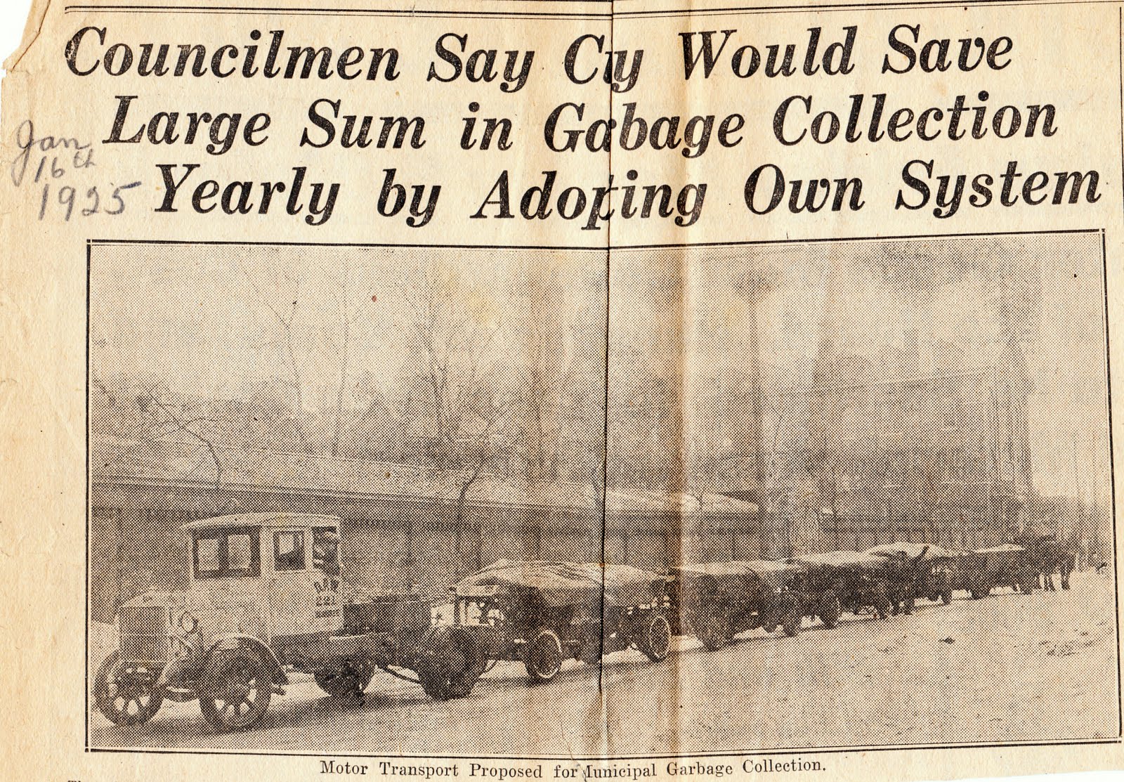Vintage Johnstown Garbage Collection 1925 Style