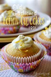 Old Fashioned Lemon Cupcakes from Yesterfood