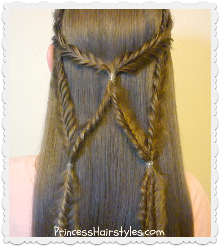 Angel Wings, Fishtail Braid Tie Back Hairstyle Hairstyles For Girls