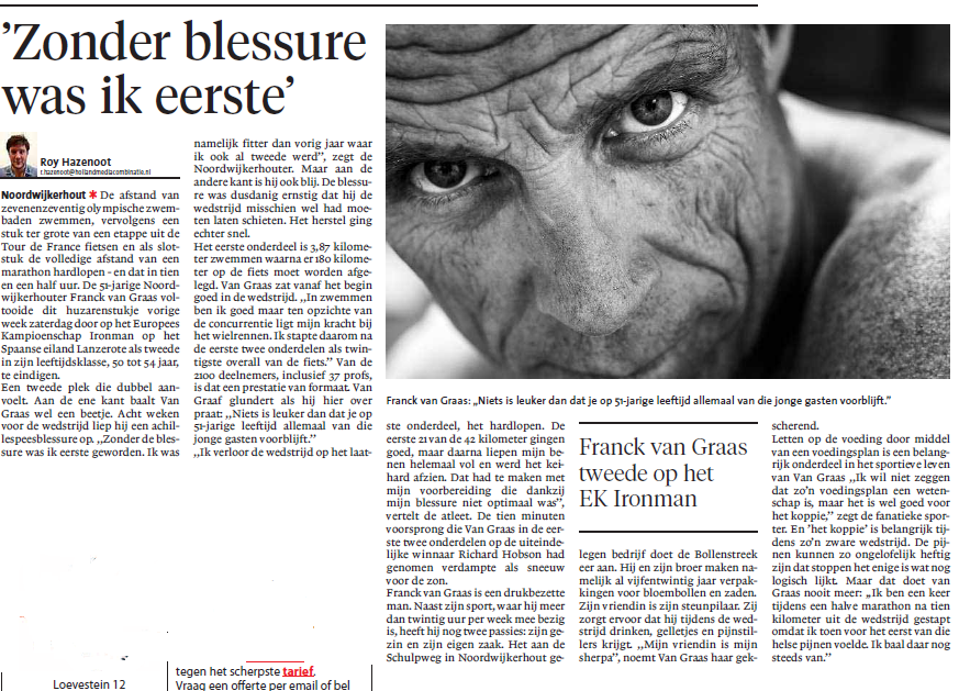 Roy Hazenoot Voorbeeld Krant Interview Roy Hazenoot Voorbeeld Krant Interview