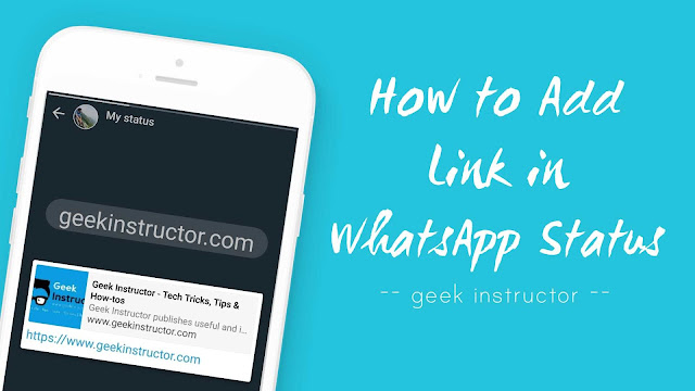 Add links in WhatsApp status Add links in WhatsApp status