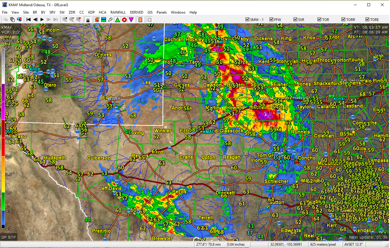 A Look At Our 24Hour Rainfall Totals Severe TStorms Possible Today