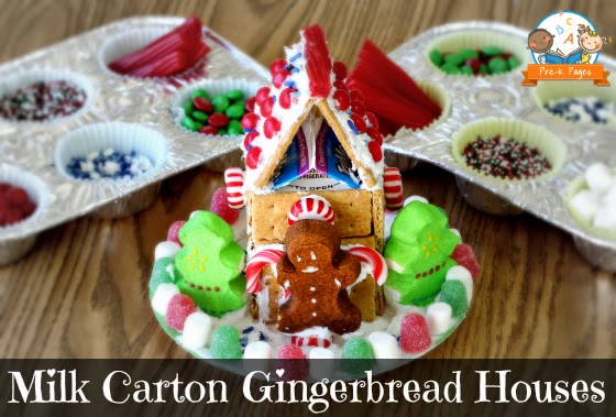 Milk Carton Gingerbread House by Pre-K Pages