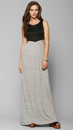 Sporty and effortless black and grey maxi dress from Urban Outfitters
