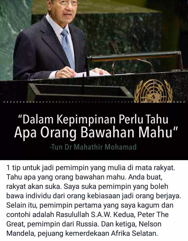 9 Nasihat Tun Dr Mahathir Untuk Kita Semua ~ Wordless Wednesday