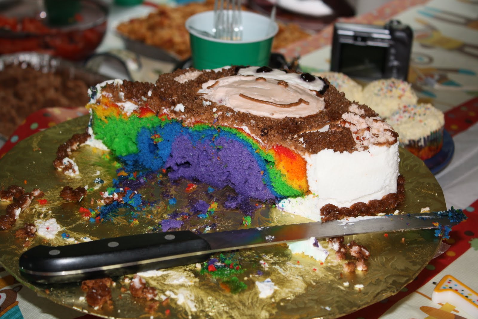 Simply Complicated Domestic Goddess Rainbow cakes and one year old birthday parties.