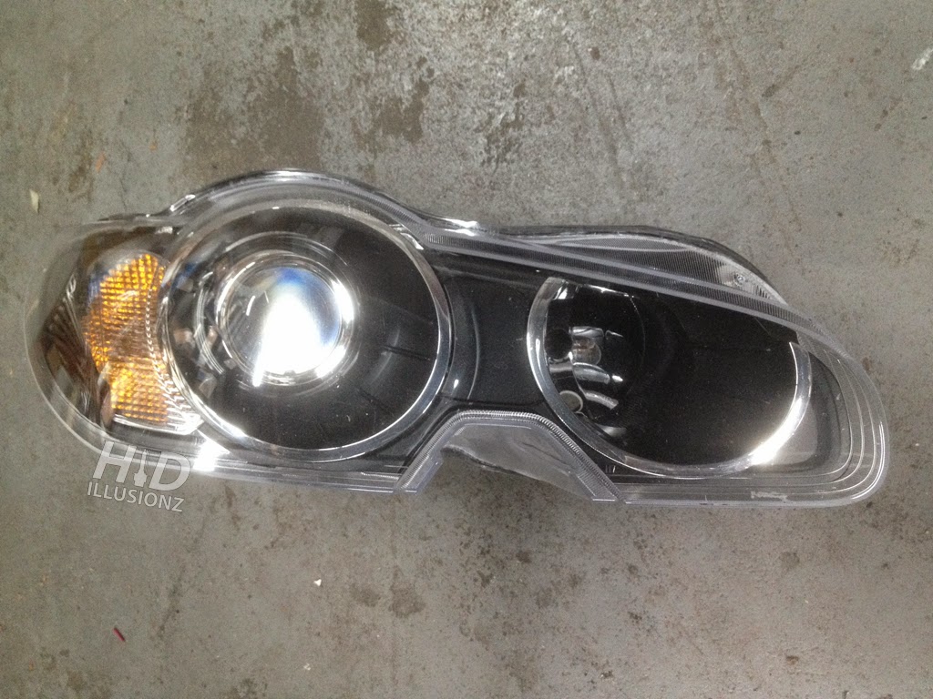 HID ILLUSIONZ Jaguar XF XFR Custom Painted Housing & Tinted Reflector Headlights