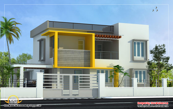 Modern Home design - 2643 Sq. Ft.(246 Sq. Ft.) (294 Square Yards) - March 2012