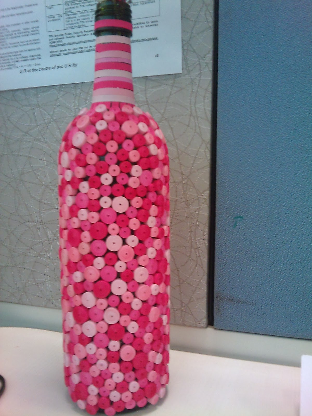 quillinginspirations quilled wine bottle