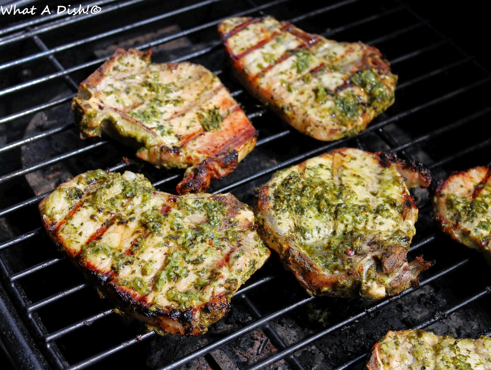 What A Dish! CilantroJalapeno Marinated Pork Chops