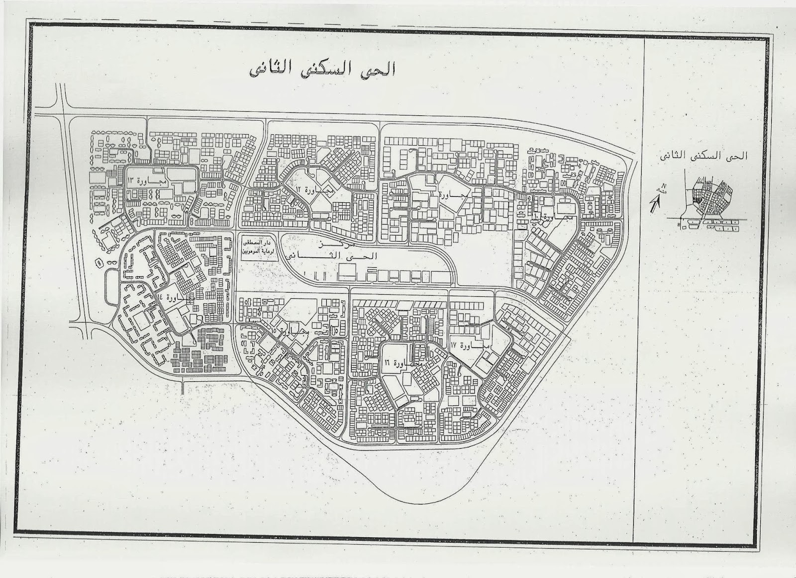 خريطة الحي السكني الثاني بالعاشر من رمضان