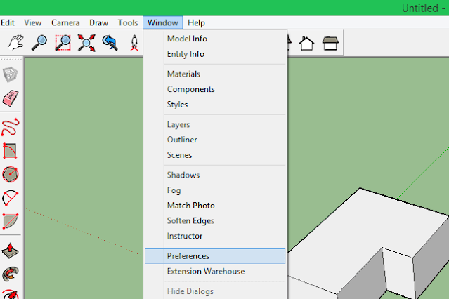 cermin di sketchup