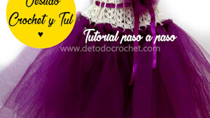 Vestido con Crochet y Tul / Tutorial