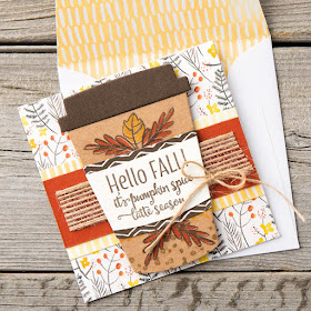 Stampin' Up! Merry Cafe Pumpkin Latte Fall Mini Card ~ 2017 Holiday Catalog