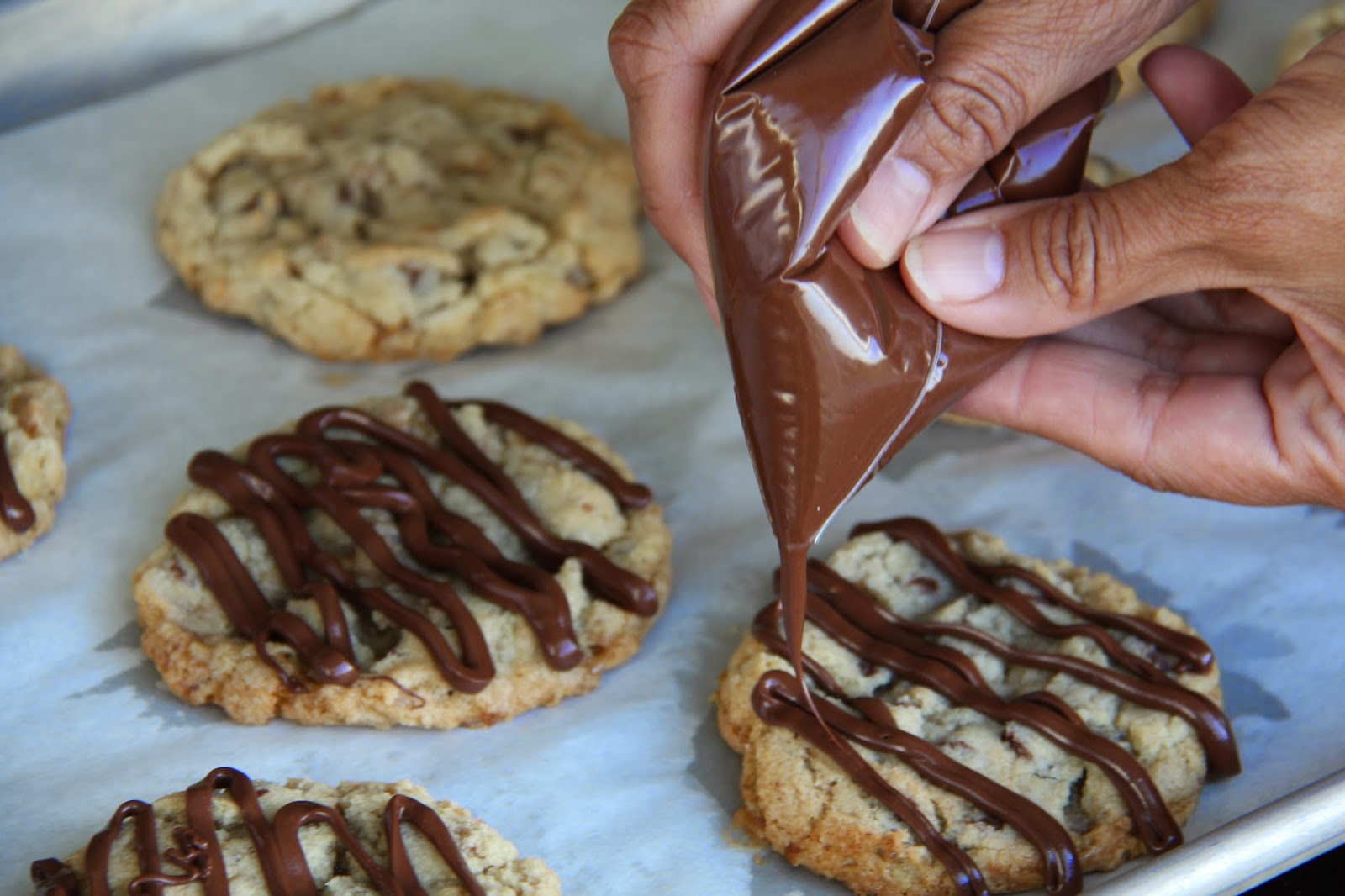A Bountiful Kitchen Toffee and Chocolate Chip Cookies with Salted