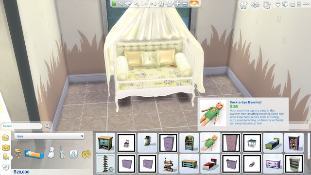 Sims 4 Custom Content Download:I'm currently working on The Sims 4 cc (custom content) nursery furniture set and I decided to share it in parts as I'm assuming the whole set will take another month or two to finish.So,I'm sharing today the part-1 of my Sims 4 Sweet Dreams Nursery Furniture Set.This part includes total 6 items-baby crib,crib curtain,baby quilt and three types of pillows.This crib can be also used as a twin baby crib.This set is meant to be used with the "Baby without Crib Mod".