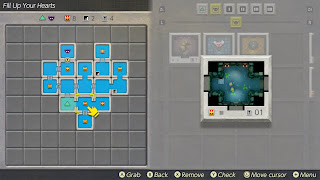 screenshot of the Chamber Dungeon menu - it's the challenge, where you have to fill a heart shape
