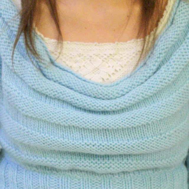 Knitted scoop neck sweater Melly Sews