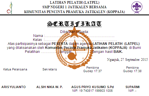 contoh sertifikat