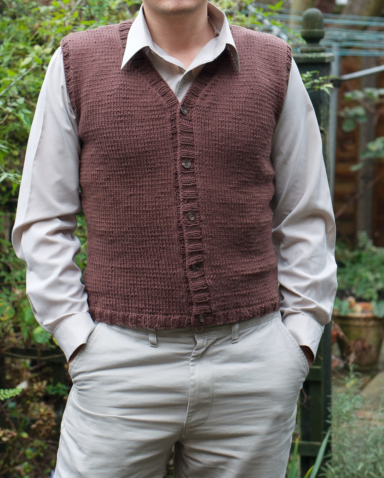 Ela Sews And Doesn't Sleep: What a lucky guy: Knitted men's vest