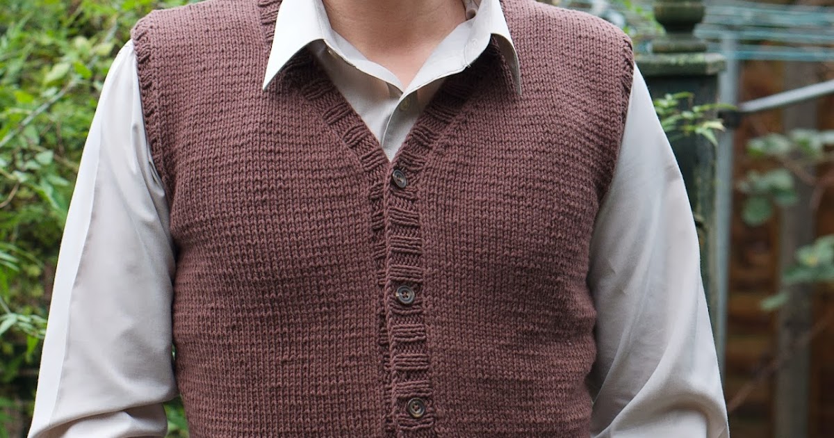 Ela Sews And Doesn't Sleep: What a lucky guy: Knitted men's vest
