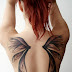 Fairy angel wing tattoo on back