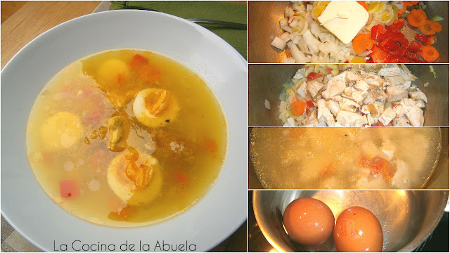 Sopa Rápida de Pollo y Verduras.