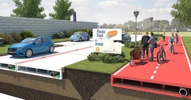 Dunia Konstruksi Kontruksi Jalan Raya dari Limbah Plastik