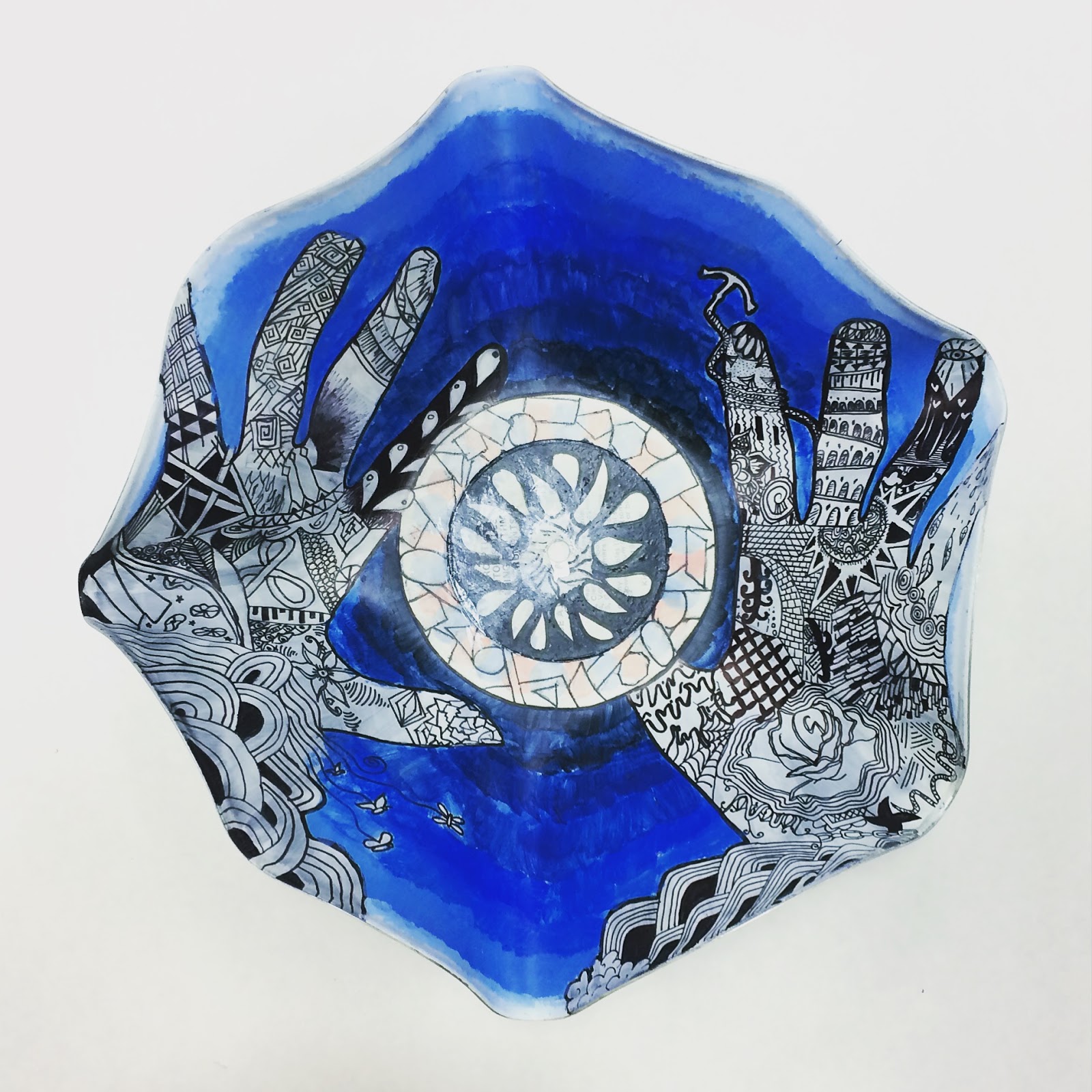 Art. Paper. Scissors. Glue! Painted Vinyl Record Bowls