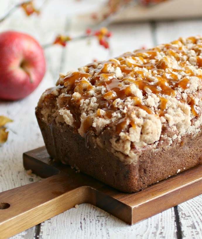 Hungry Couple Apple Pie Crumb Bread with Cinnamon Caramel