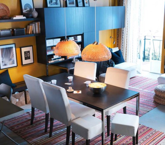 Home Interiors Ikea Dining Room Decorating Design Ideas 2012